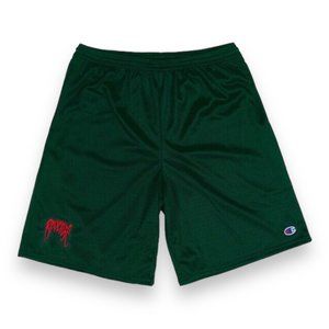 Revenge Mesh Embroidered Shorts Green